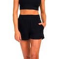 Short Alto Giro Bolsos - Feminino PRETO