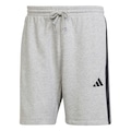 Shorts Adidas 3 Stripes French Terry Masculino CINZA/PRETO