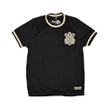 Camiseta do Corinthians Símbolo Gold Coimbra Retrôgol - Infantil PRETO