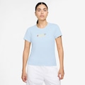 Camiseta Nike Sportswear Chill Knit Feminina AZUL CLA/AMARELO