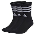 Meia adidas 3 Stripes Cano Longo - Unissex - 3 Pares PRETO