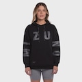 Blusão de Moletom Feminino Mizuno Canguru Sportstyle PRETO