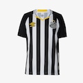 Camisa do Santos Infantil Umbro 2025 Uniforme 2 Torcedor PRETO/BRANCO