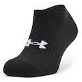Meia Under Armour Cano Baixo Core Cotton No Show 3 Pares PRETO