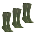 Meia Cano Alto BR Force Tática Batalha - 03 Pares - Unissex VERDE ESCURO