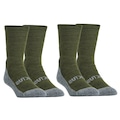 Meia Caano Alto Invictus Tática Action Air - 02 Pares - Unissex VERDE ESCURO
