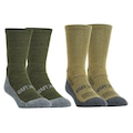 Meia Caano Alto Invictus Tática Action Air - 02 Pares - Unissex VERDE/MARROM CLA