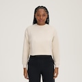 Blusão Cropped Feminino New Balance Athletics Small Logo BEGE