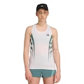 Camiseta Regata Feminina Adidas Adizero Archive BRANCO/VERDE