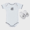 Kit Infantil Torcida Baby Santos 2 Peças BRANCO
