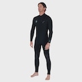 Long John Vissla Seven Seas 4/3 Chest Zip Masculino PRETO