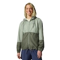 Jaqueta Feminina Columbia Flash Forward II Windbreaker com Capuz VERDE
