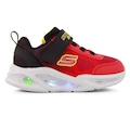Tênis Infantil Skechers Meteor Lights Krendo VERMELHO/PRETO/CINZA