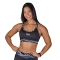 Top Everlast Ever Cross Alça Dupla Feminino PRETO/CINZA