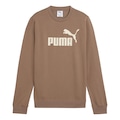Blusão de Moletom Infantil Puma Ess Logo Crew MARROM