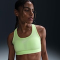 Top Fitness com Bojo Nike Média Sustentação Swoosh Sport AMARELO