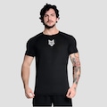 Camiseta Alpha Co Dry Perfomance Black Lobo Geometrico Masculina PRETO