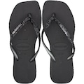 Chinelo de Dedo Feminino Havaianas Slim Square Sparkle Glitter PRETO