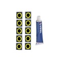 Kit 10 unidades de remendo Vipal reparo 30 mm câmara de ar bike moto + Cola PRETO/AMARELO
