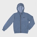 Blusão de Moletom Infantil Mizuno Zipper AZUL