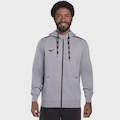 Blusão de Moletom Masculino Mizuno Zipper CINZA
