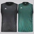 Kit 2 Regatas Kappa Nuuk Masculina PRETO/VERDE