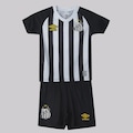 Uniforme do Santos Infantil Umbro II 2025 PRETO