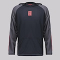 Blusa do Flamengo Lançado Manga Longa Infantil PRETO