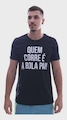 Camiseta Masculina Heatd Quem Corre É A Bola Pai PRETO