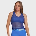 Camiseta Regata Feminina Caju Brasil Fitness Academia - AZUL