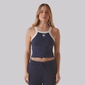 Regata Feminina Fila Ribbed Letter Retro AZUL ESCURO