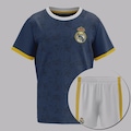 Kit Uniforme do Real Madrid Futfanatics Infantil AZUL ESCURO