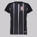 Camisa do Corinthians Listrada Coimbra Infantil PRETO
