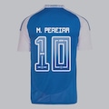 Camisa do Cruzeiro adidas I 2025 10 M. Pereira Masculina AZUL