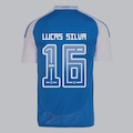 Camisa do Cruzeiro adidas I 2025 16 Lucas Silva Masculina AZUL