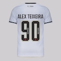 Camisa do Vasco II 2025 90 Alex Teixeira Kappa Masculina BRANCO