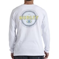 Camiseta Masculina Hurley Manga Longa Retro Waves BRANCO