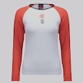 Camisa do Flamengo Manga Longa Plaga Futfanatics Feminina BRANCO