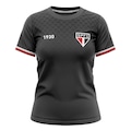 Camiseta Feminina Braziline São Paulo Trofeu CHUMBO