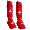Caneleira Karate adidas com Protetor de Pé WKF Approved VERMELHO
