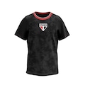 Camisa do São Paulo Basic Trança Braziline Infantil PRETO