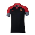 Camisa Polo do Sport 2023 Umbro Viagem Masculina CINZA ESC/VERMELHO
