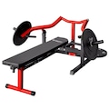 Supino Articulado Reto Inclinado Banco Musculação Yangfit PRETO/VERMELHO