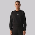 Blusão de Moletom Feminino Fila Comfort Classic Light sem Capuz PRETO