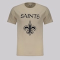 Camiseta Masculina New Era NFL New Orleans Saints Core BEGE