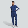 Agasalho Feminino adidas ESS 3 Stripes Feminino AZUL ESCURO