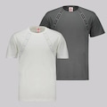 Kit 2 Camisetas Masculina Kappa JPN Gund CINZA/BRANCO