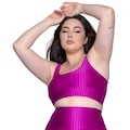 Top Fitness Plus Size New Zig 3D Vekyo com Bojo Removível ROSA