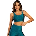 Top Fitness New Zig 3D Vekyo com Bojo Removível Feminino AZUL