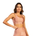 Top Fitness New Zig 3D Vekyo com Bojo Removível Feminino ROSE